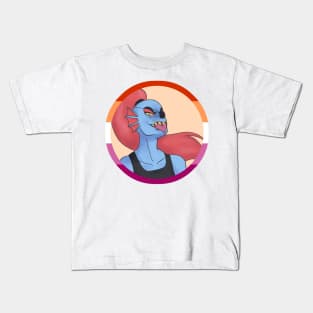 Fishy Lesbian - Lesbian Flag Kids T-Shirt